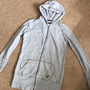 Long gray hoodie